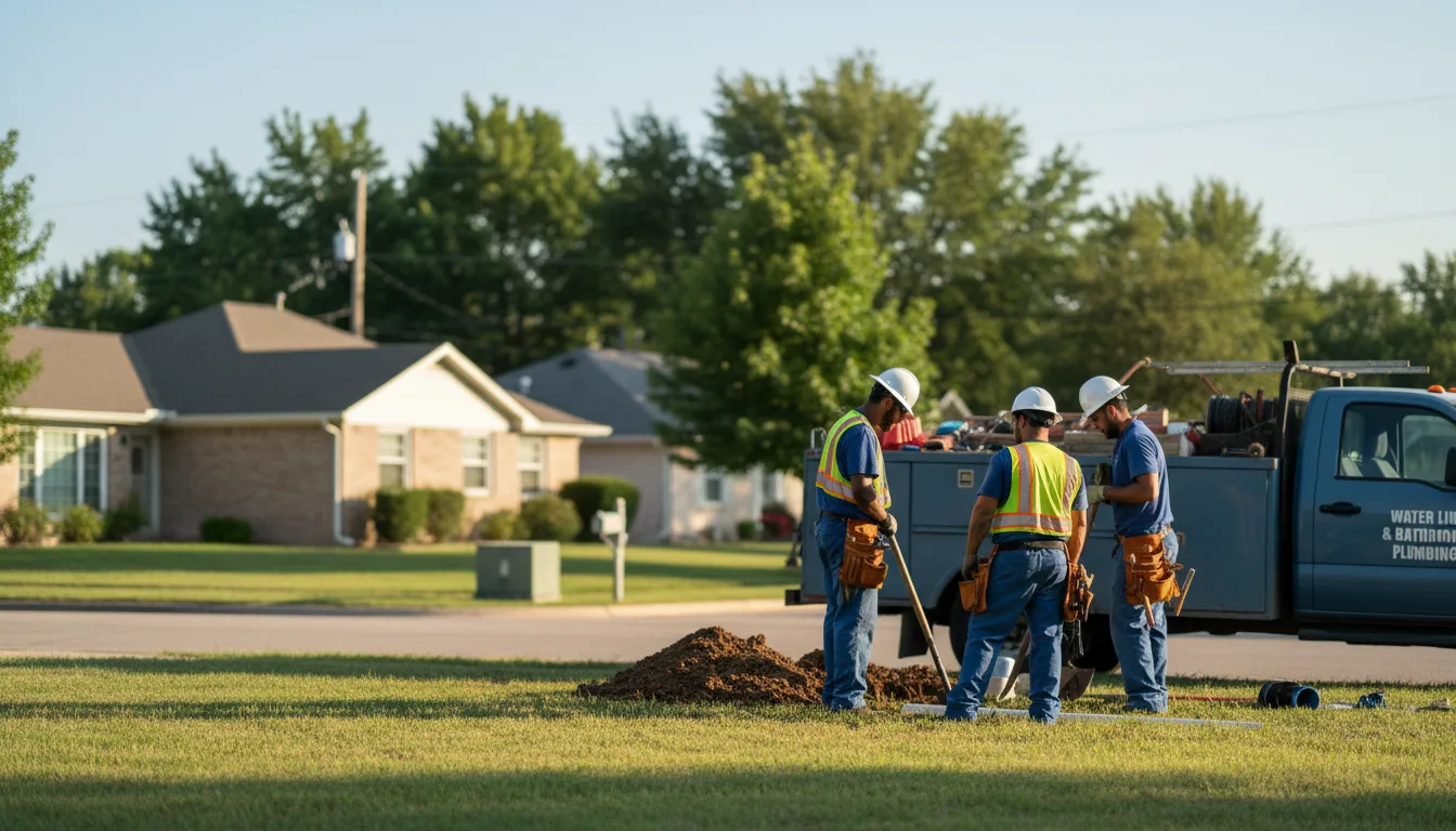 Residential water line and bathroom plumbing service in Orrville, OH